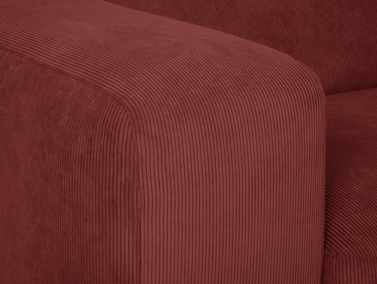 Ecksofa Hannah Rot 252x170 Cm - Rot/Schwarz, Design, Textil (252/170cm) - MID.YOU