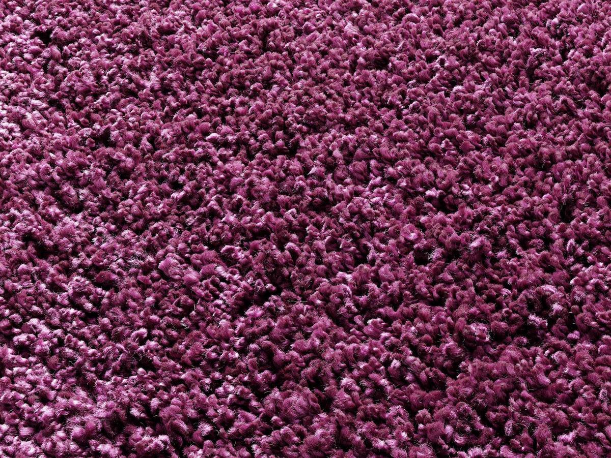 Hochflorteppich Fashion Shaggy Flieder Rund Ø 200 cm - Flieder, Basics, Textil (200cm) - Novel