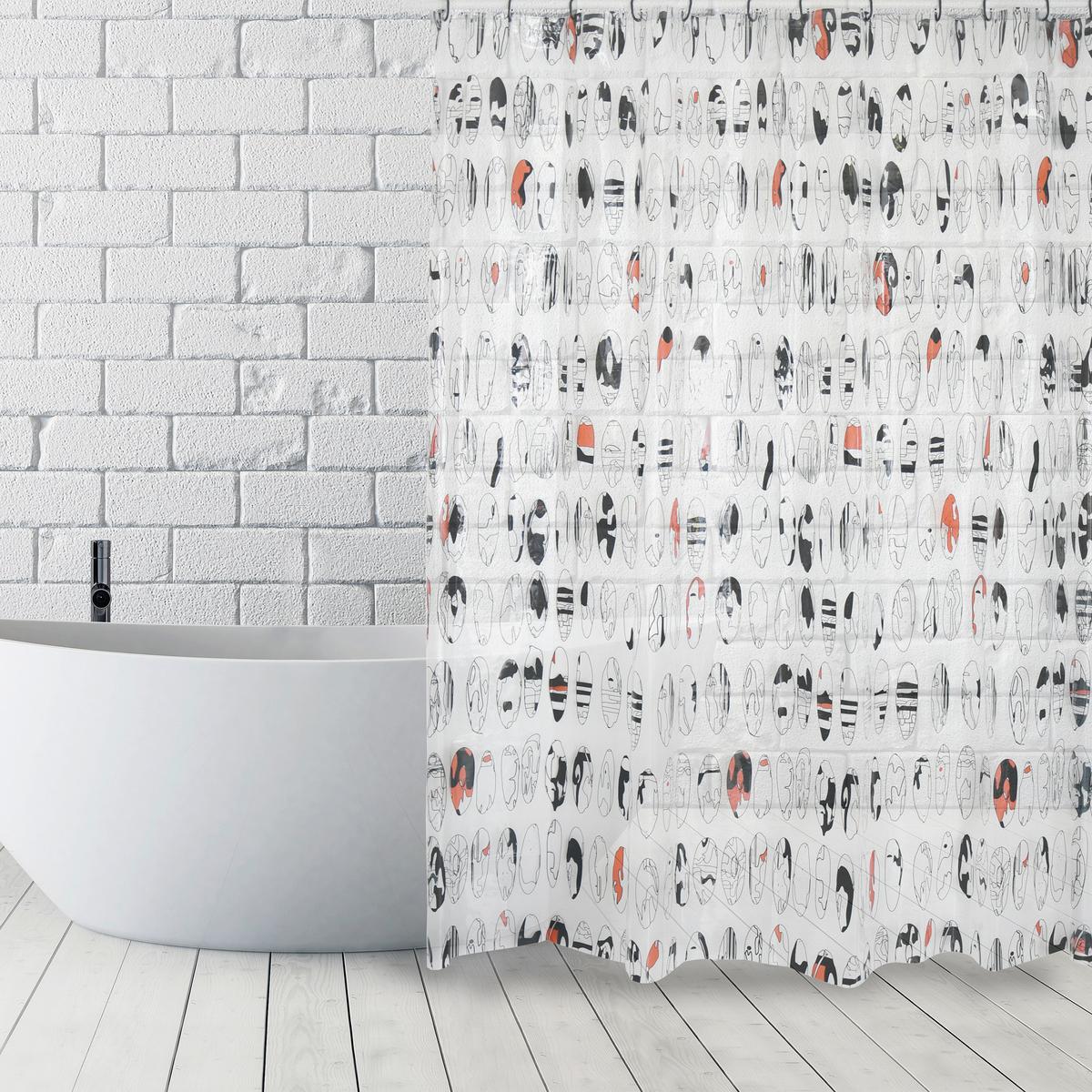 Duschvorhang in Multicolor Kunststoff - Multicolor, Basics, Kunststoff (180/200cm) - MSV
