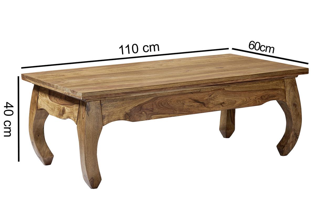 Konferenčný stolík OPIUM masív - farba indického palisandra, Design, drevo (110/60/40cm) - MID.YOU