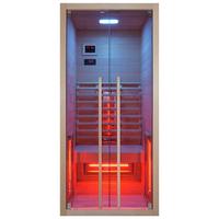 Infrarotkabine 1 Person 90,5x195x100 cm Ruby - Naturfarben, Basics, Holz (90,5/195/100cm) - Sanotechnik