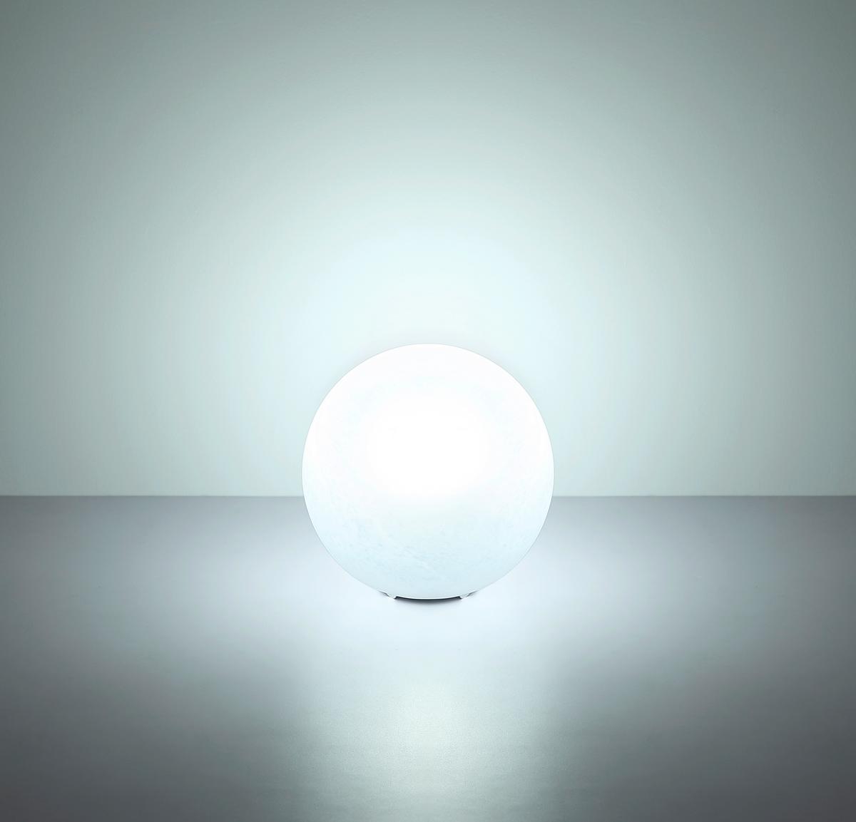 Tischleuchte Exkl. 1xe27, 60w - Weiß, Design, Glas/Metall (25/24,5cm) - Globo