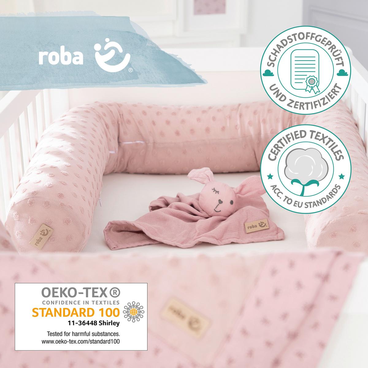 Geschenkset rosa/Mauve Kuscheln & Spielen 3-Teilig. - Altrosa, MODERN, Textil - Roba