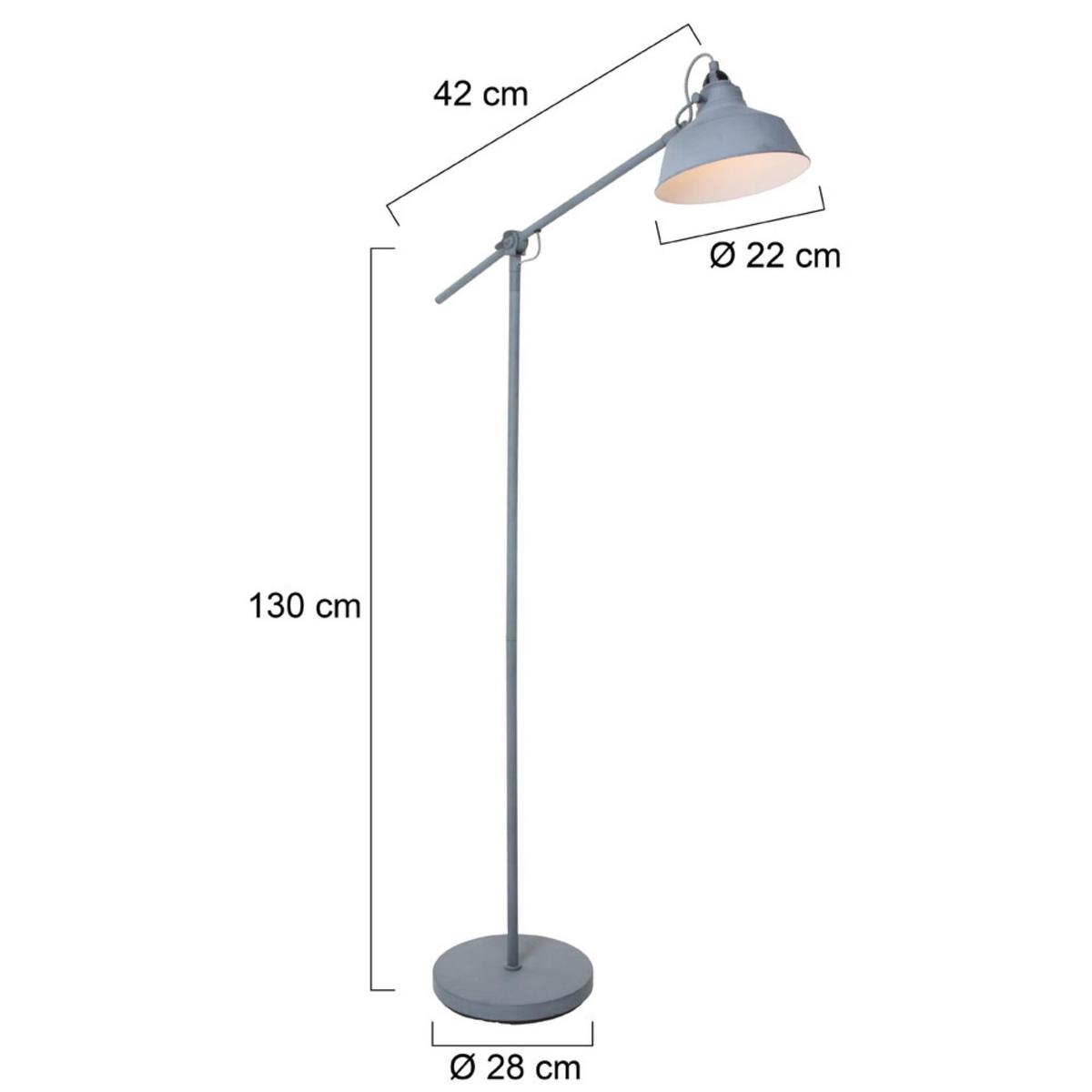 Bogenleuchte Nové - Grau, Trend, Metall (28/130/65cm)