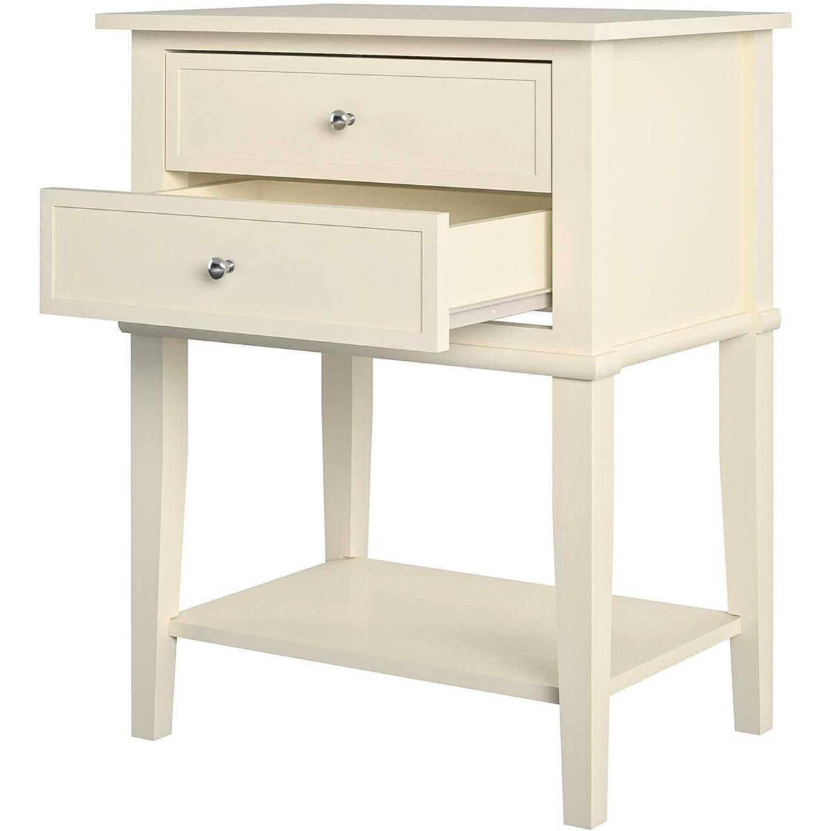 Beistelltisch Franklin Weiß B: 55 Cm - Weiß, Design, Holz (55/71/39cm) - MID.YOU