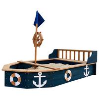 Sandkasten A031.045.00 - Anthrazit/Braun, KONVENTIONELL, Holz (153/100/90cm) - Ambia Garden