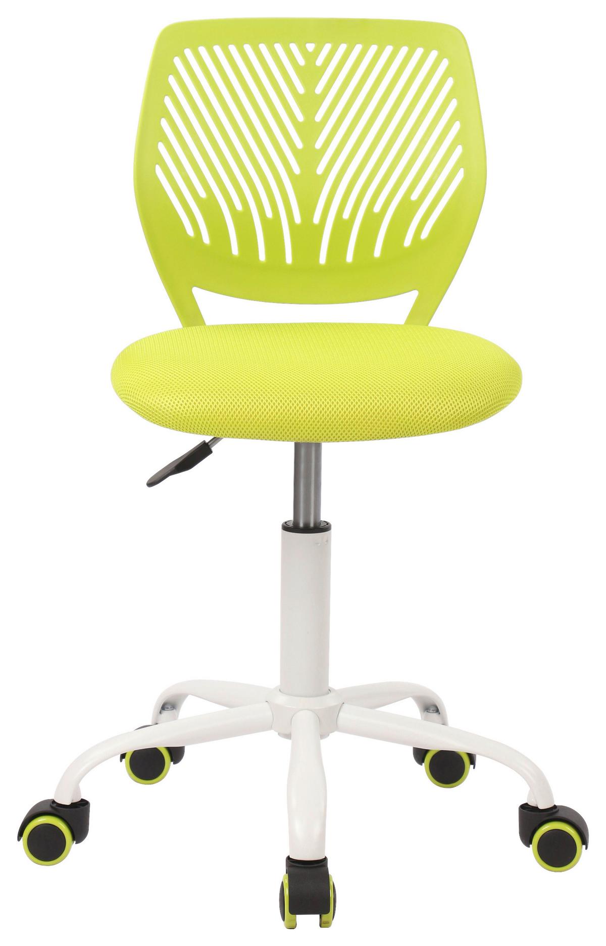 Otočná židle Kira Zelená cca. 40x87x44cm - bílá/zelená, Moderní, kov/dřevo (40/87/44cm) - Mömax