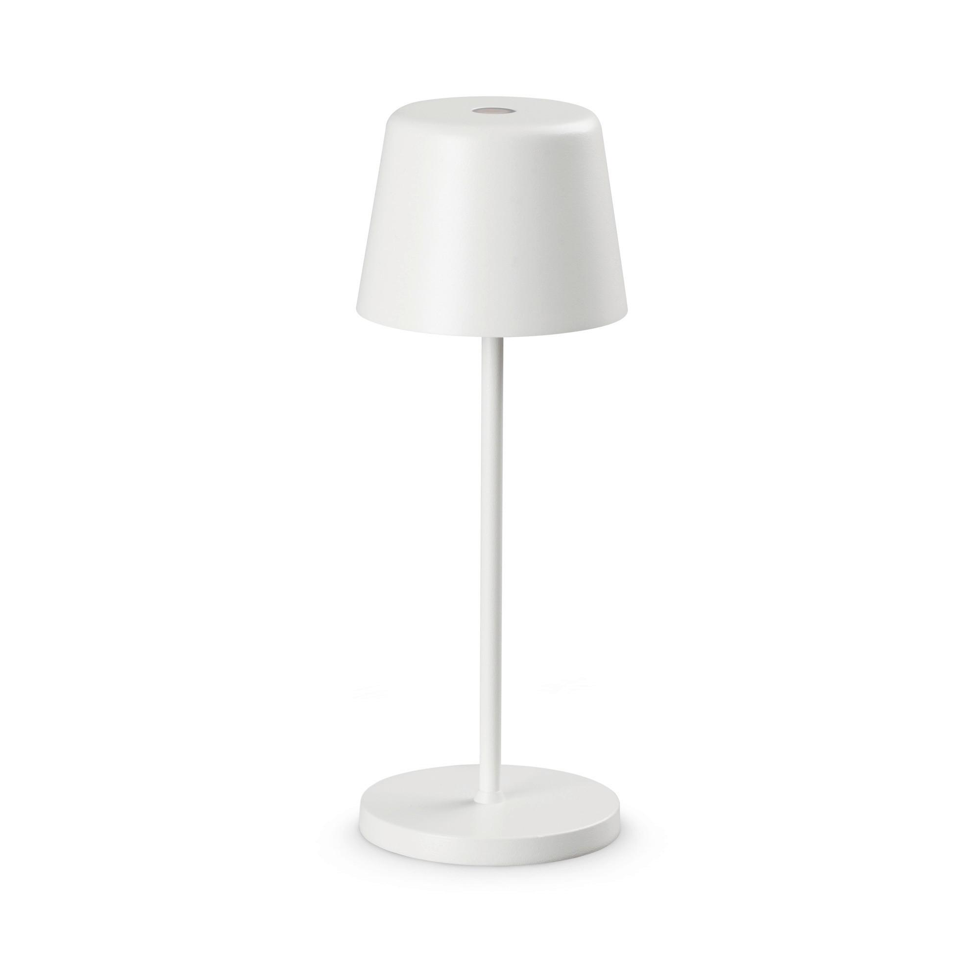 Außenleuchte Bianco Weiß D: 7,5 Cm - Weiß, KONVENTIONELL, Metall (7,5/20,8cm) - Ideal Lux
