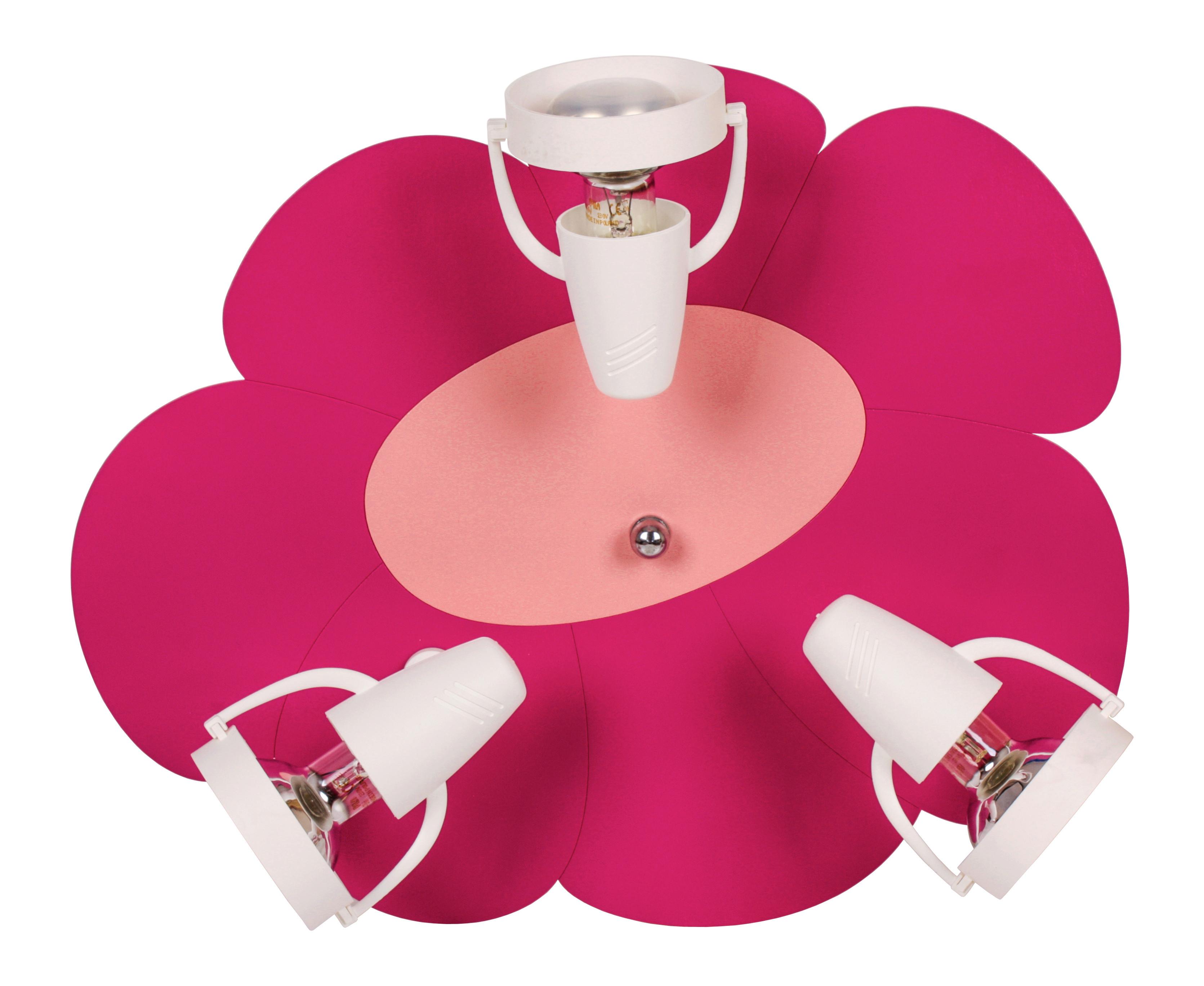 Kinderdeckenleuchte 5244423 Blume - Pink/Rosa, Basics, Holzwerkstoff/Kunststoff (39/33/16cm)
