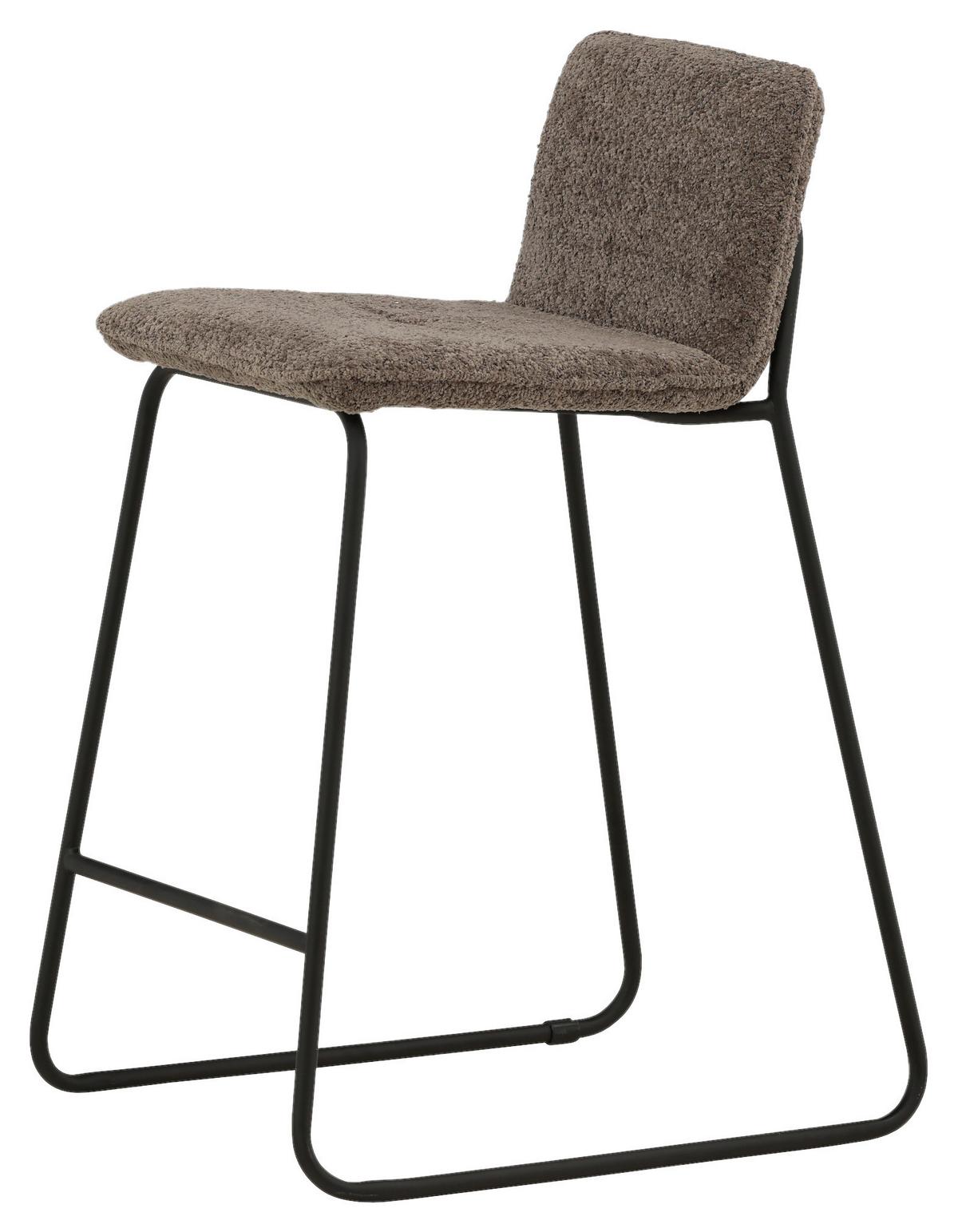 Barhocker-set Bisbee - Dunkelgrau/Schwarz, Design, Kunststoff/Textil (41/84/50cm) - Livetastic