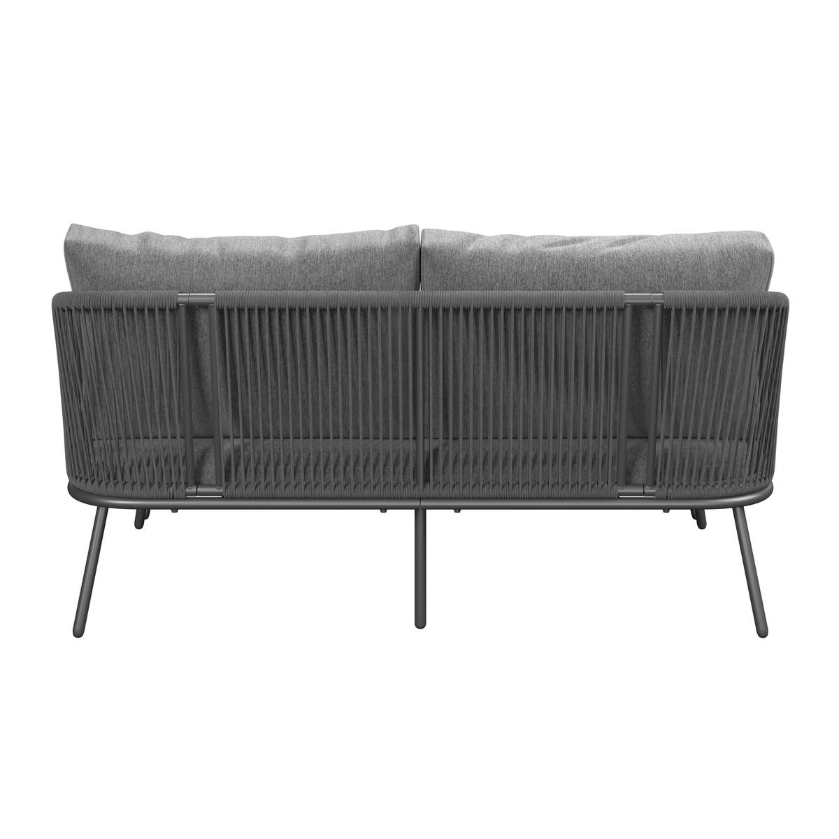 Sonneninsel Madeira - Dunkelgrau/Schwarz, MODERN, Textil/Metall (150/75/95cm) - Beldano