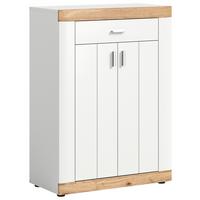Schuhschrank Laredo Weiß/Nox Oak B: 73 cm - KONVENTIONELL, Holzwerkstoff (73/104/37cm) - MID.YOU