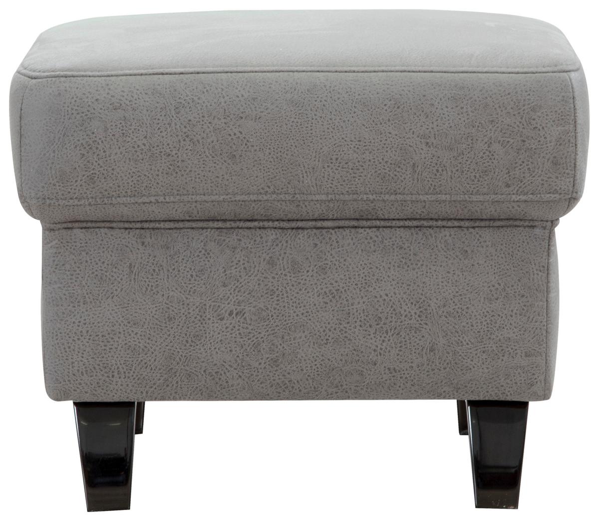 Hocker Arngast hellgrau, 58x48x58 cm - Hellgrau/Schwarz, KONVENTIONELL, Textil (58/48/58cm) - Sit & More