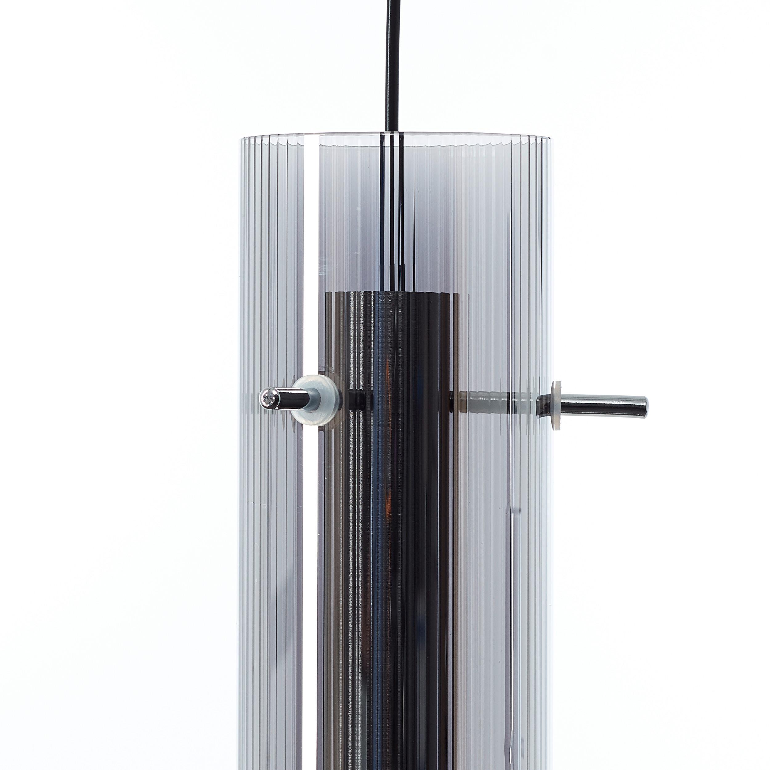 Hängeleuchte 28426 Henriette - Chromfarben, Design, Glas/Metall (90/8,5/150cm) - Brilliant