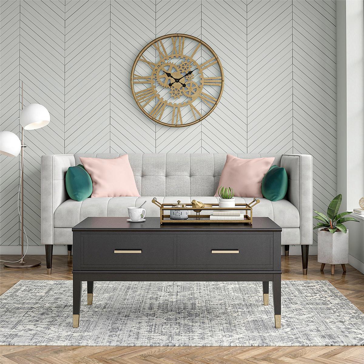 Couchtisch Westerleigh Schwarz B: 106 cm - Schwarz, Design, Holzwerkstoff/Metall (106/52/51cm) - MID.YOU