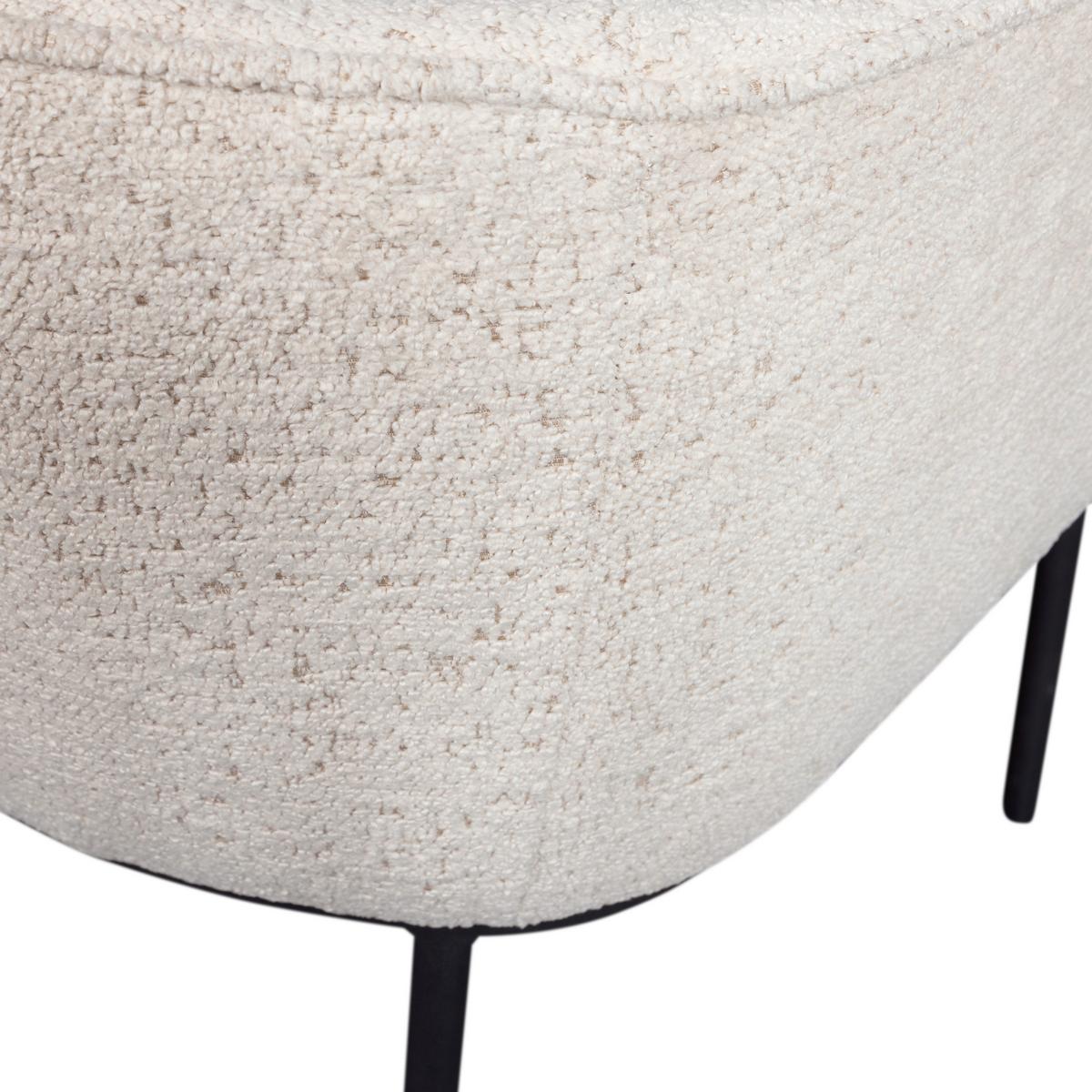 ARMLEHNSTUHL Leon Naturfarben B: 61cm - Schwarz/Naturfarben, Design, Textil/Metall (61/77/63cm) - Livetastic