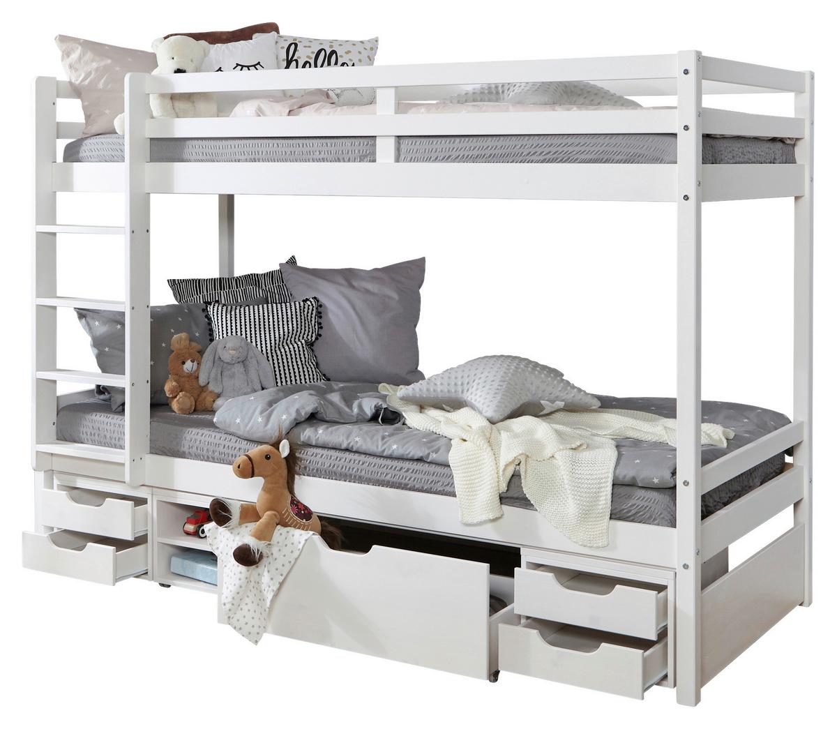 Etagenbett Finn - Weiß, MODERN, Holz (90/200cm) - MID.YOU