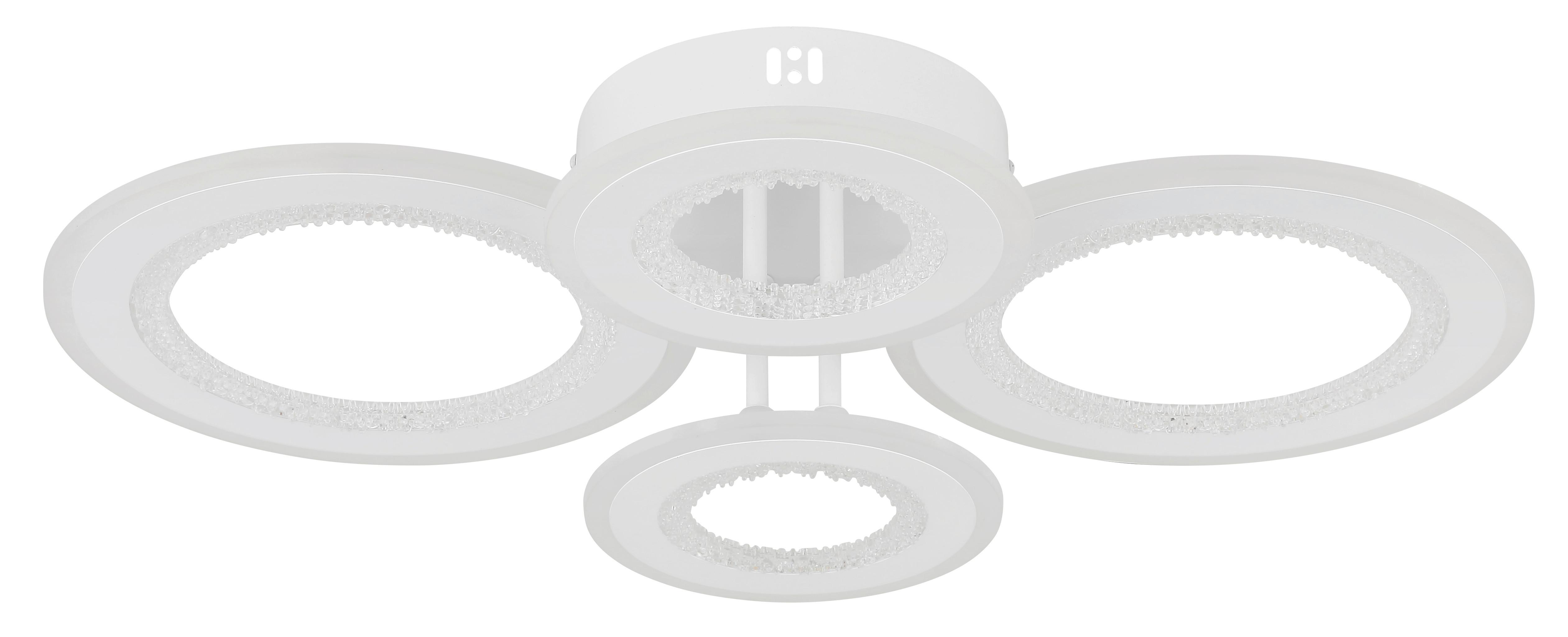 LED-Deckenleuchte 3000/4200/6000k - Klar/Weiß, Design, Kunststoff/Metall (59/42/12cm) - Globo