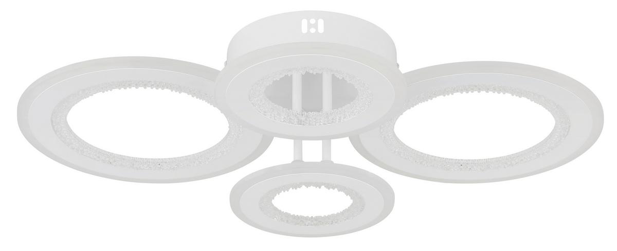 LED-Deckenleuchte 3000/4200/6000k - Klar/Weiß, Design, Kunststoff/Metall (59/42/12cm) - Globo