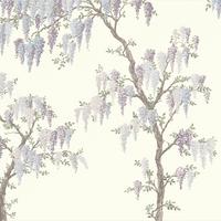 FOTOTAPETE WISTERIA GARDEN - Silberfarben/Multicolor, Trend, Papier/Kunststoff (280/300cm)