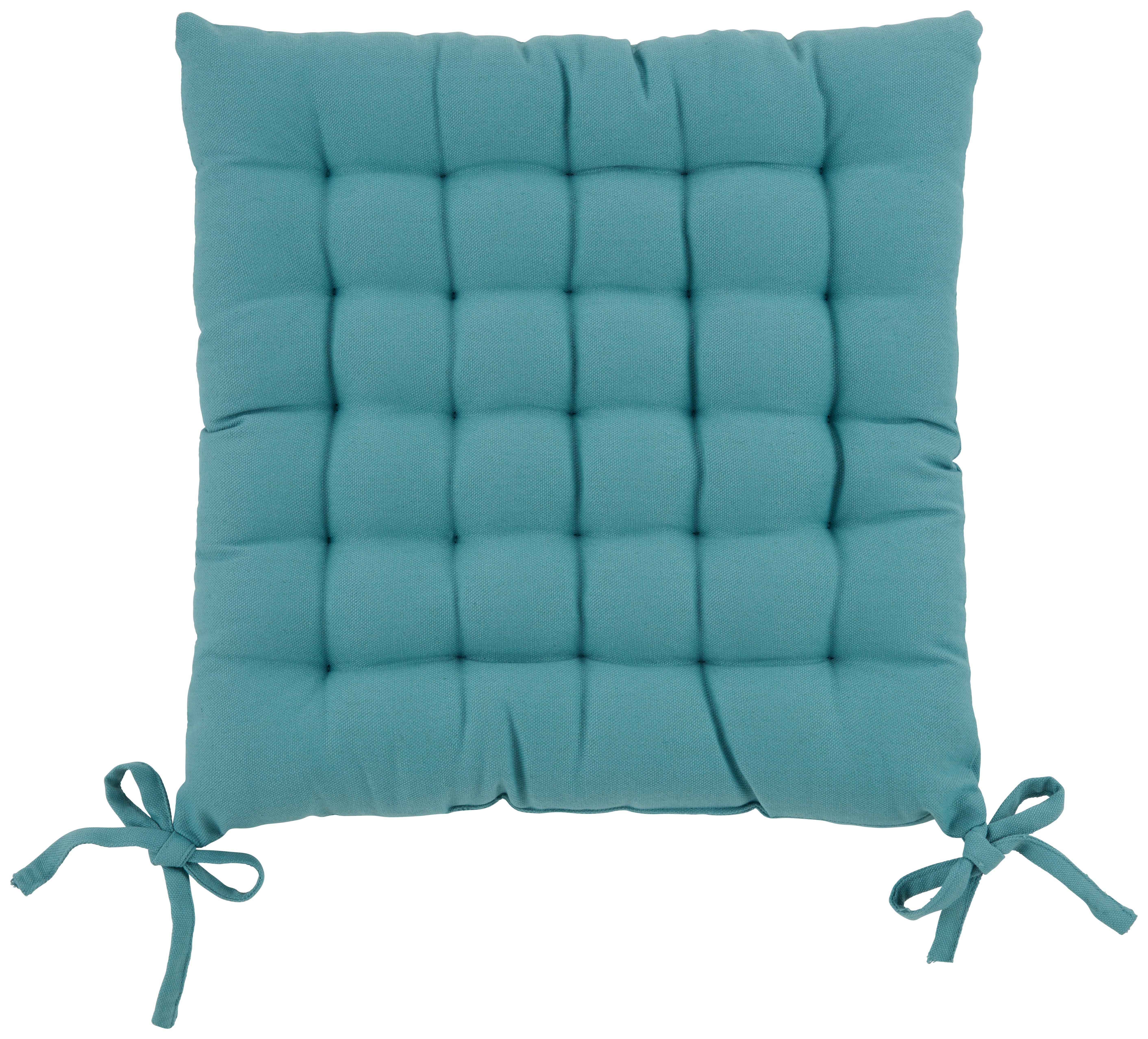 Sedací Polštář Anke, 40/40cm, Tyrkysová - tyrkysová, textil (40/40cm) - Modern Living