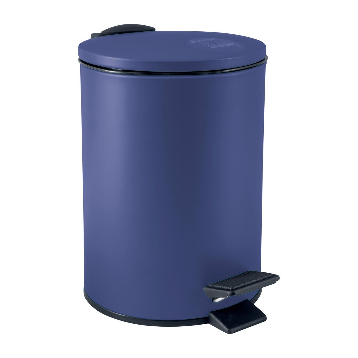 TRETEIMER ADELAR - Blau/Schwarz, Basics, Kunststoff/Metall (16.80/16.80/22,8cm) - Spirella