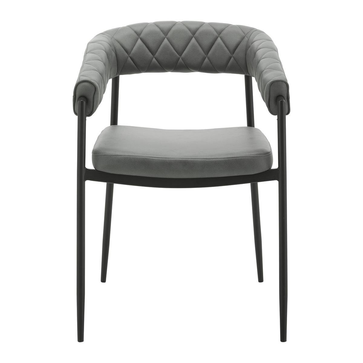 Jedálenská stolička LANI, zelená - čierna/sivá, Modern, kov/drevo (55/76/57cm) - Bessagi Home