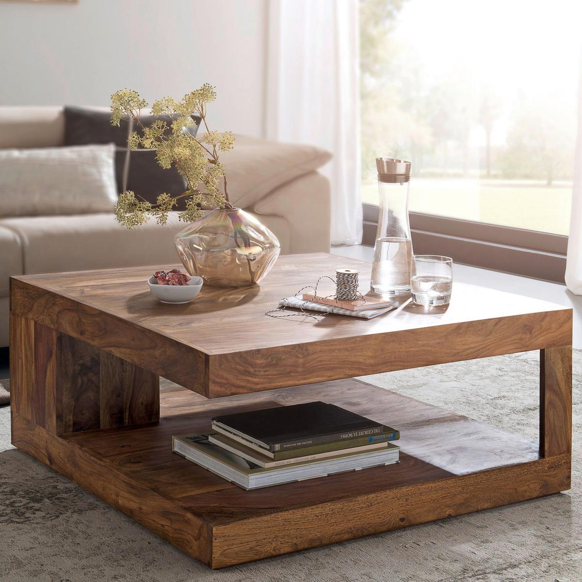 Couchtisch Wl6.227 - Sheeshamfarben, Design, Holz (90/90/40cm) - MID.YOU