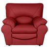 Sessel Oslo Rot B: 105 Cm - Rot/Schwarz, Design, Leder (105/92/85cm) - Livetastic