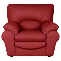 Sessel Oslo Rot B: 105 Cm - Rot/Schwarz, Design, Leder (105/92/85cm) - Livetastic