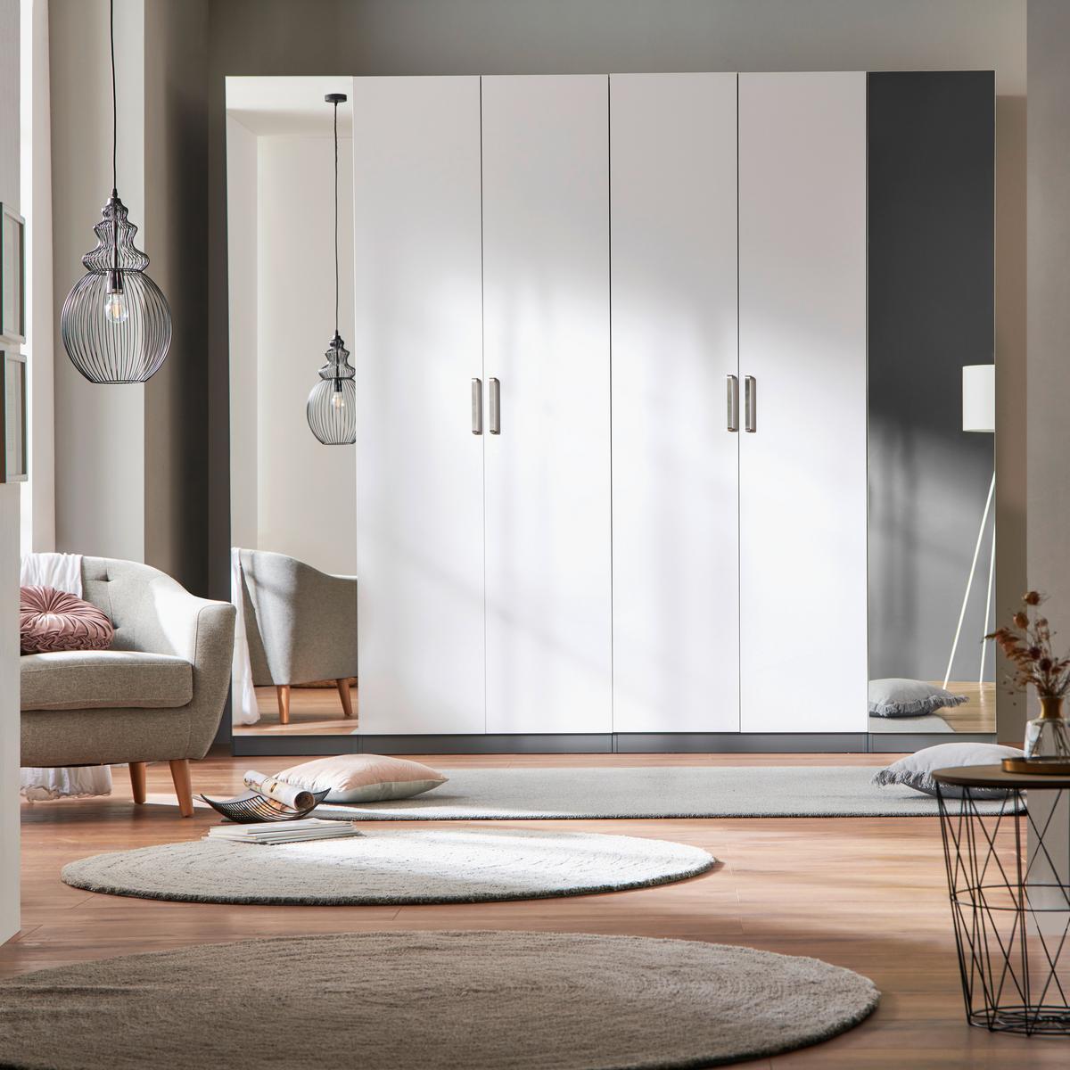 Kleiderschrank Unit - Anthrazit/Hellgrau, KONVENTIONELL, Holzwerkstoff (273/242/58cm) - Ondega
