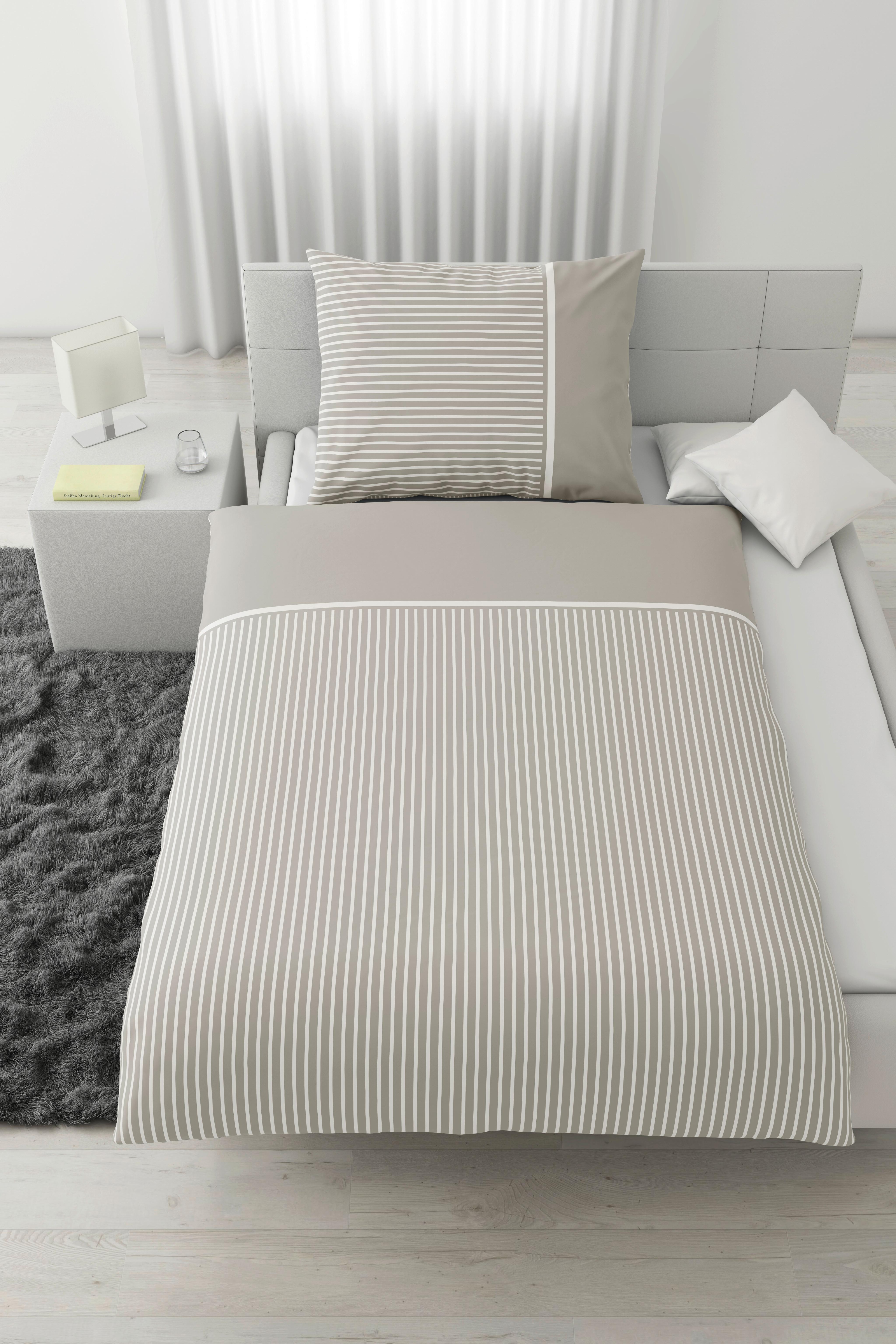 POSTEĽNÁ BIELIZEŇ JOHANNES - svetlohnedá, Konventionell, textil (140/200cm) - Mömax