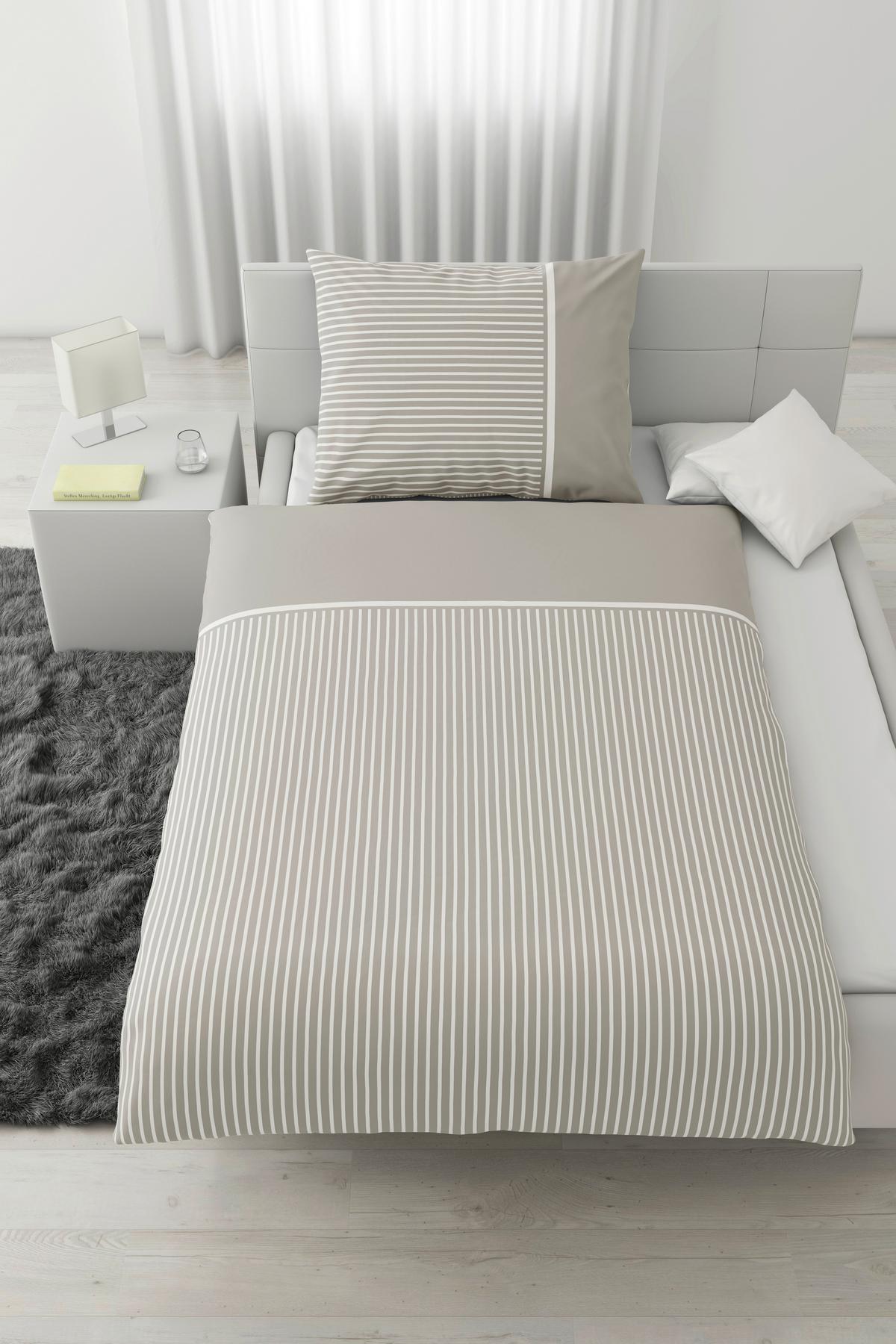 POVLEČENÍ Johannes, 70X90/140X200 cm - světle hnědá, Konvenční, textil (140/200cm) - Mömax