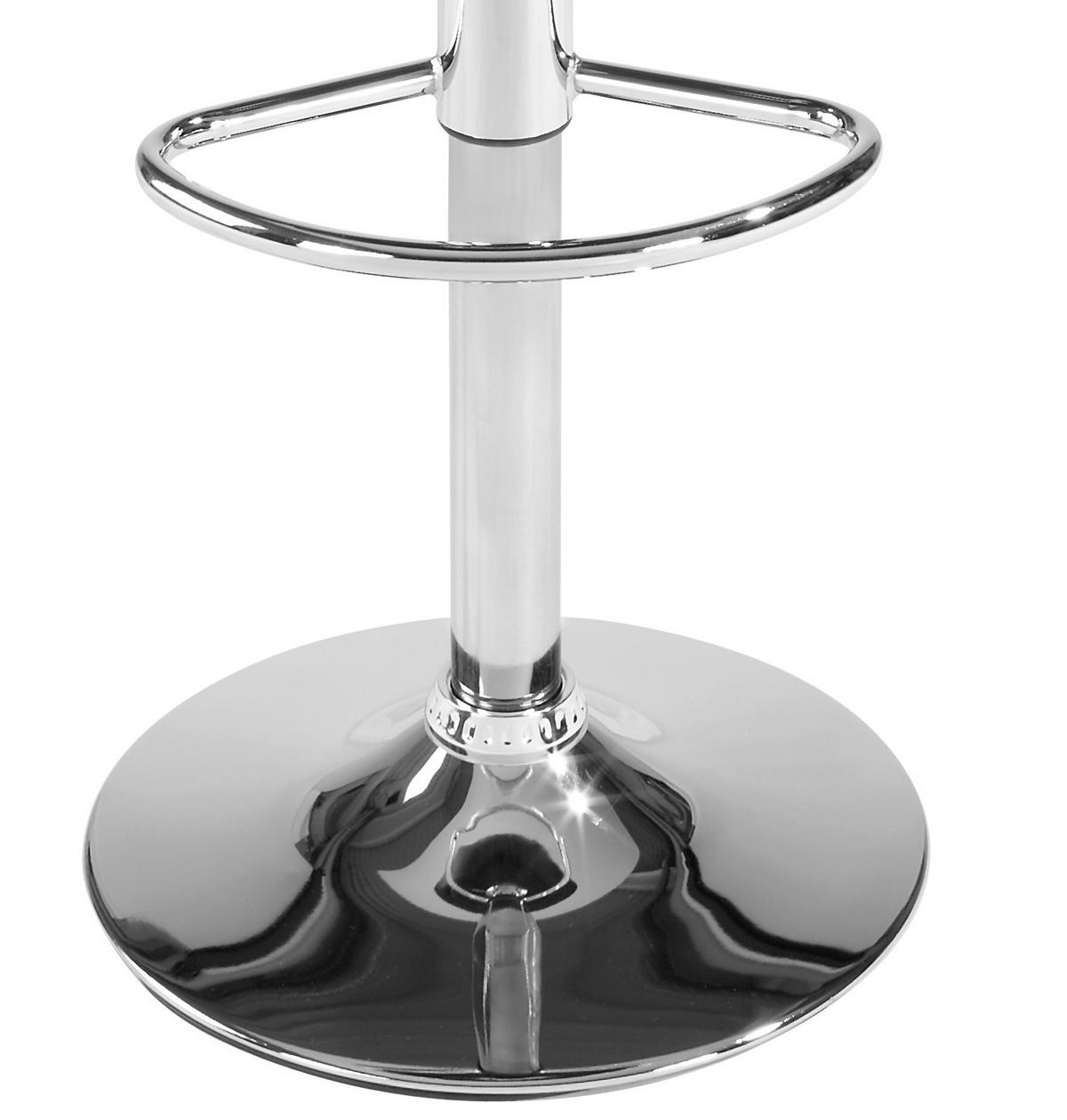 Barhocker höhenverstellbar mit Lehne Scott Braun/Chrom - Braun, MODERN, Holz/Kunststoff (56/82-103/50cm)