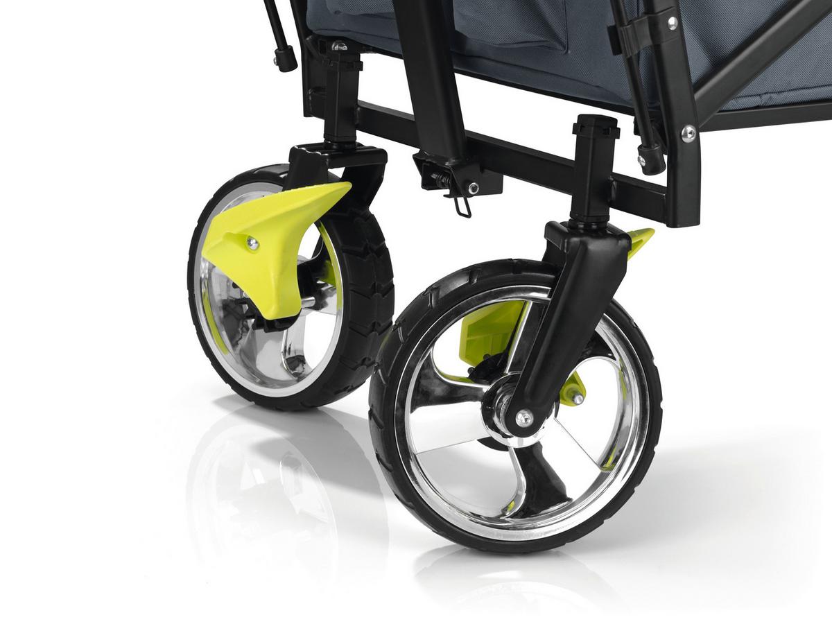 Bollerwagen Hoberg Grau Max. 80 Kg Faltbar, Feststellbremse - Grau, Basics, Kunststoff/Textil (139/54/103cm)