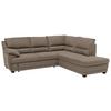 Ecksofa mit Schlaffunktion Nebolo Grau S. 246x225cm - Schwarz/Grau, Design, Textil (246/225cm) - Livetastic