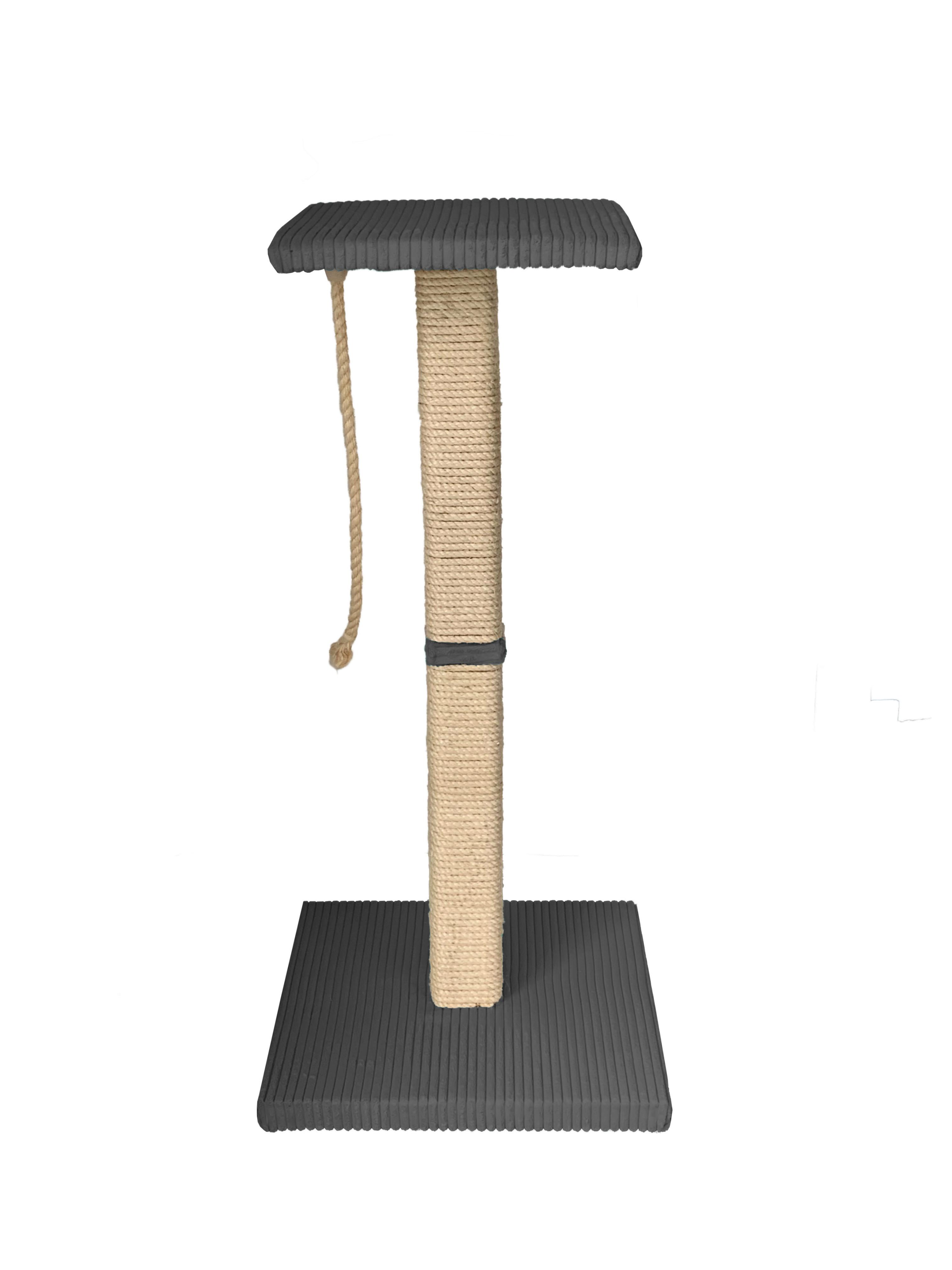 Kratzbaum Emmi Gr. 2 Dunkelgrau, LxBxH: 45x45x97 cm - Dunkelgrau, Basics, Holzwerkstoff/Textil (45/45/97cm)