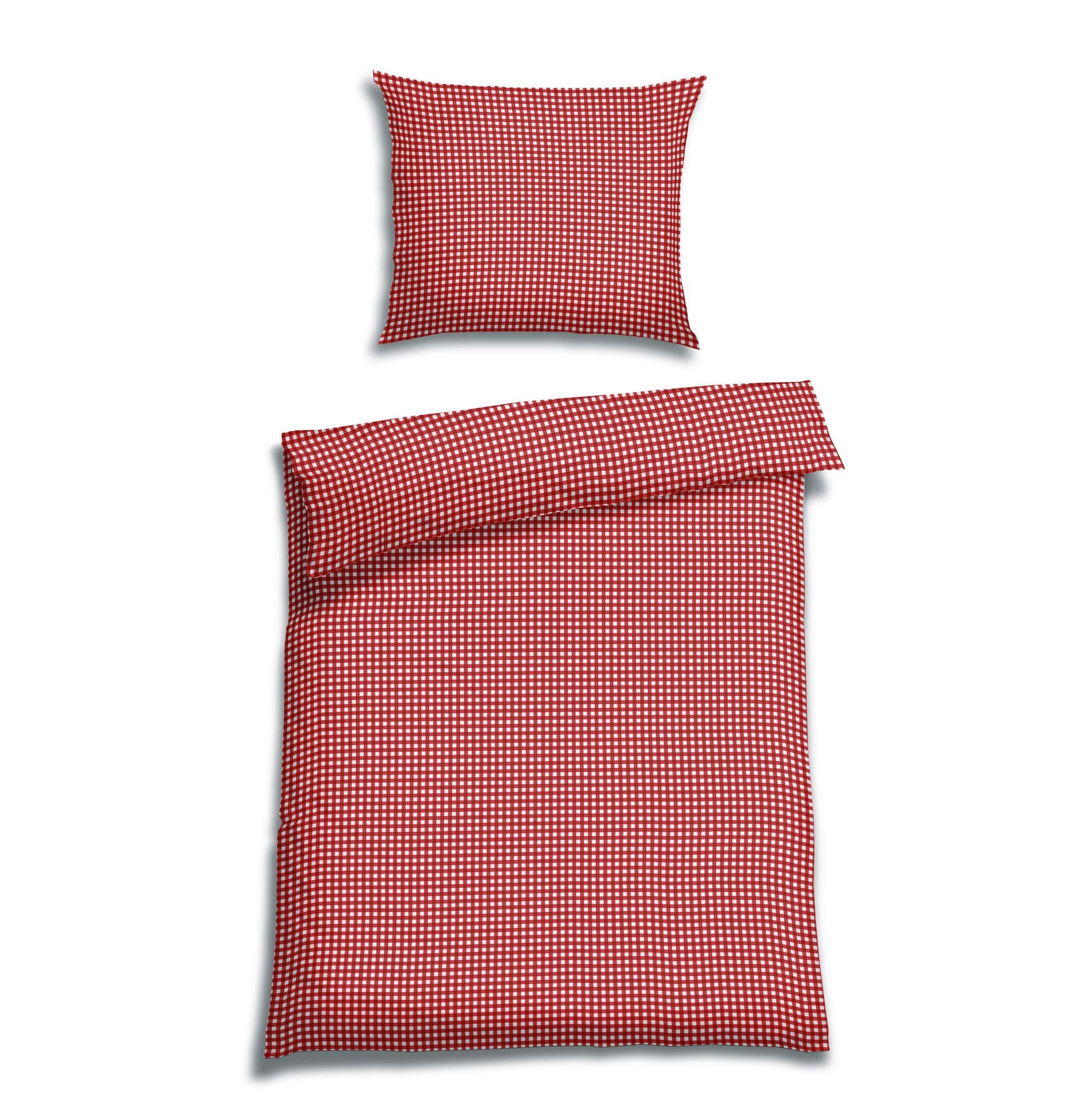 POSTEĽNÁ BIELIZEŇ SERP.005.VICHY ROT - biela/červená, Trend, textil (140/200cm) - Florella