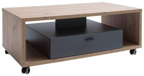 Couchtisch Lizzano 115x65 cm Grau/Eiche Dekor - Eichefarben/Grau, Design, Holzwerkstoff/Kunststoff (115/65/43cm) - MID.YOU