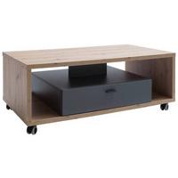 Couchtisch Lizzano 115x65 cm Grau/Eiche Dekor - Eichefarben/Grau, Design, Holzwerkstoff/Kunststoff (115/65/43cm) - MID.YOU