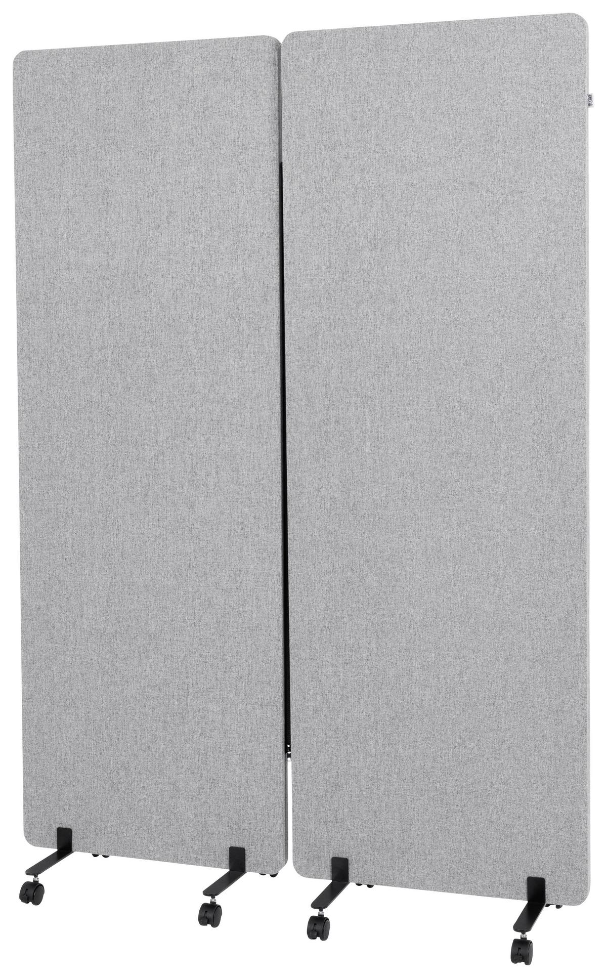 Trennwand Flexmiut - Hellgrau, Basics, Kunststoff/Textil (60/177/35cm) - MID.YOU