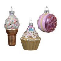 Vianočná guľa SWEET - Basics, sklo (6,00/6,00/7,80cm)