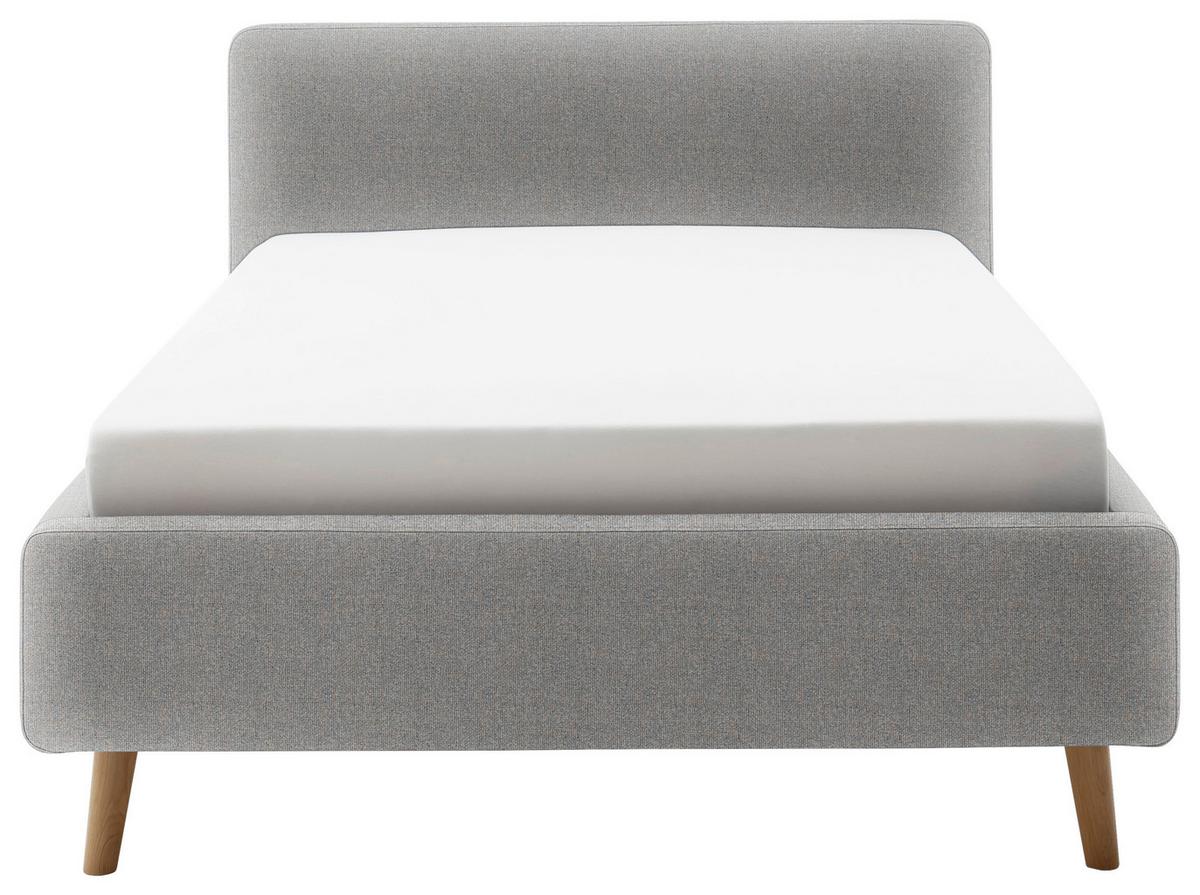 Polsterbett Mattis Herve Grau 140x200cm - Eichefarben/Birkefarben, Design, Holz/Textil (140/200cm) - MID.YOU