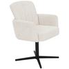 Armlehnstuhl Allison Leinenoptik Beige, B: 58 cm - Beige/Schwarz, LIFESTYLE, Holz/Textil (58/86/64cm) - Livetastic