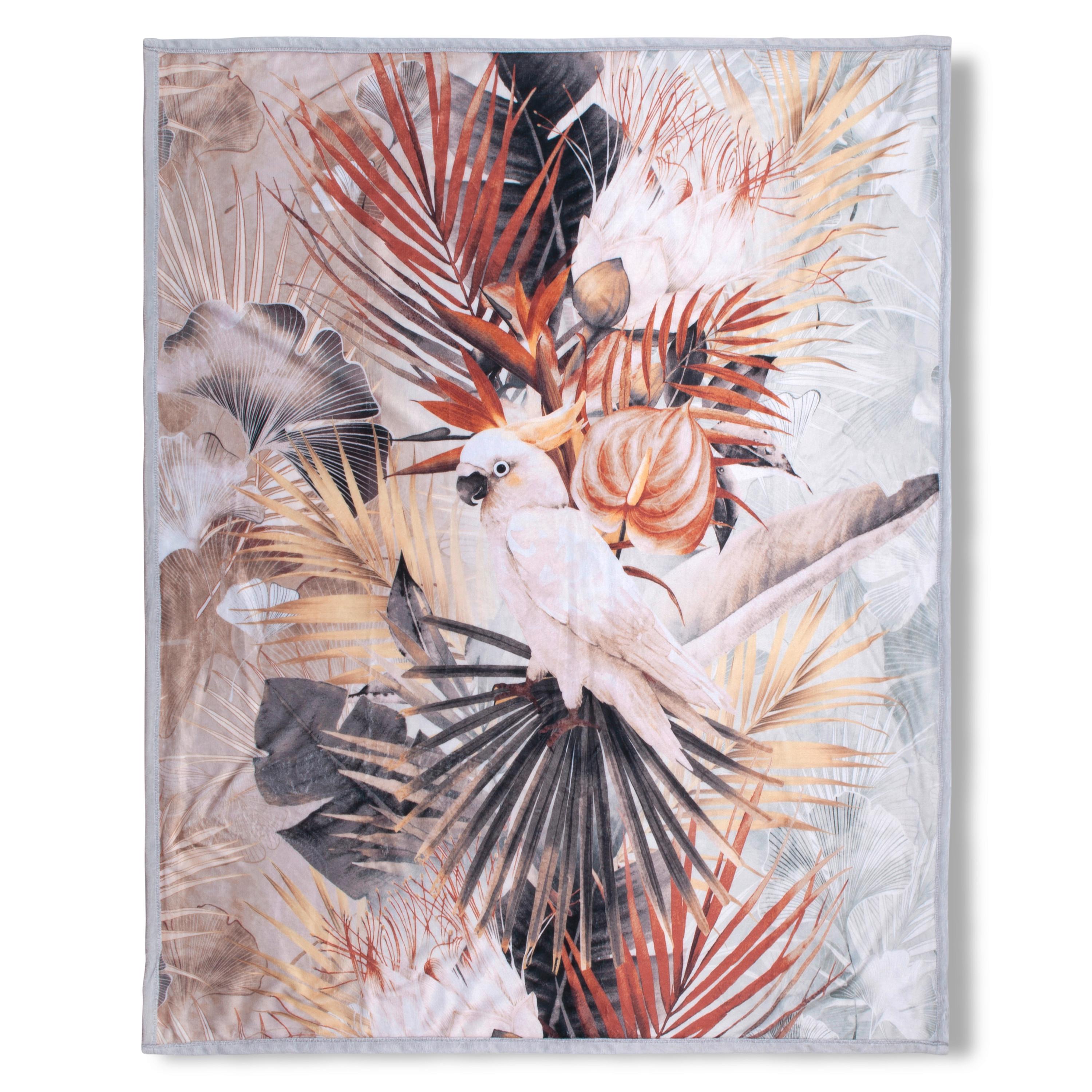 Plaid Pippa Braun Pink Beige 130x160 Cm - Pink/Beige, Trend, Textil (130/160cm)