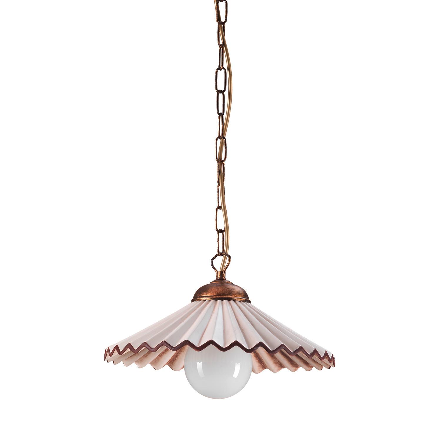 Hängeleuchte 4257/S - Bernsteinfarben, KONVENTIONELL, Keramik/Metall (32/100cm)