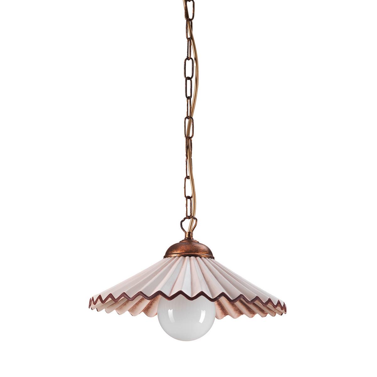 Hängeleuchte 4257/S - Bernsteinfarben, KONVENTIONELL, Keramik/Metall (32/100cm)