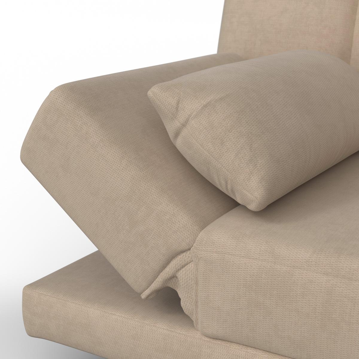 Rozkládací pohovka FUNKY, jílová barva - přírodní barvy/jílová barva, Moderní, dřevo/textil (183/73/79cm) - Bessagi Home