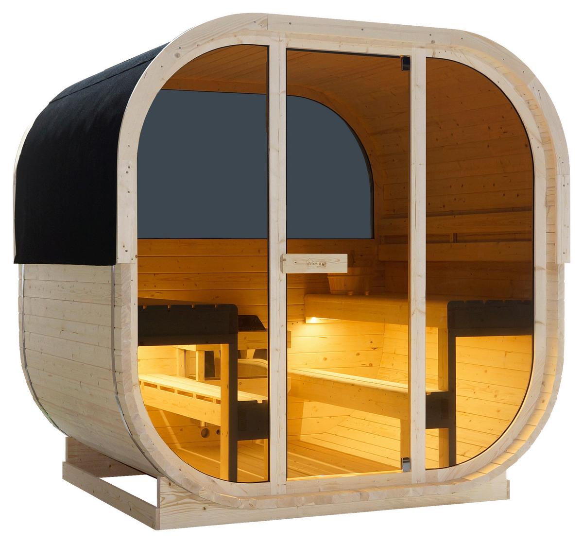 Sauna Hanko Fichtefarben B: 180 cm - Fichtefarben, KONVENTIONELL, Holz (210/180/210cm) - Sanotechnik