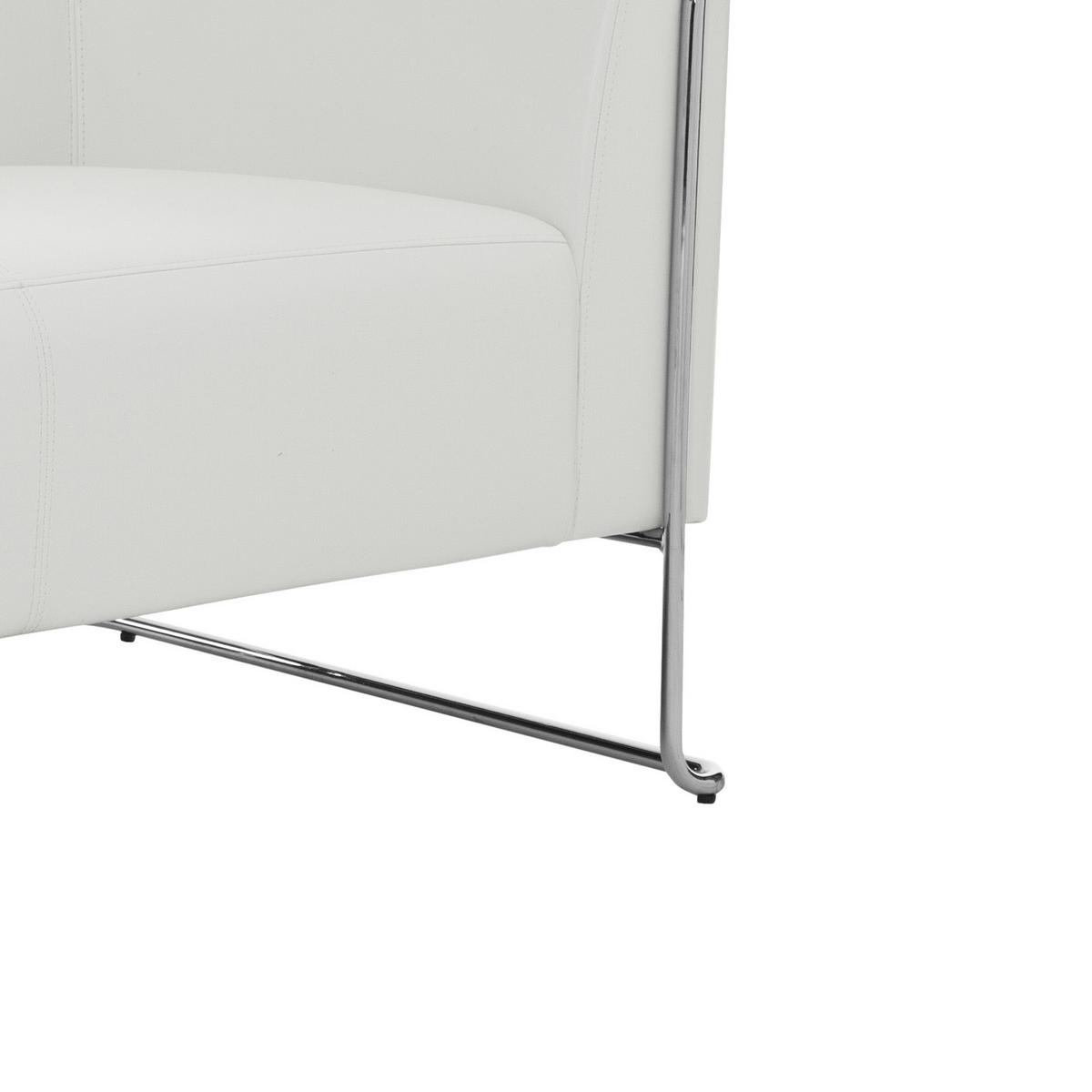 2-sitzer-sofa Curacao Weiß - Silberfarben/Weiß, MODERN, Textil (130/71/74cm) - MID.YOU
